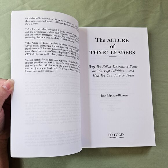 The Allure of Toxic Leaders by Jean Lipman Blumen Paperback - Picture 2 of 7